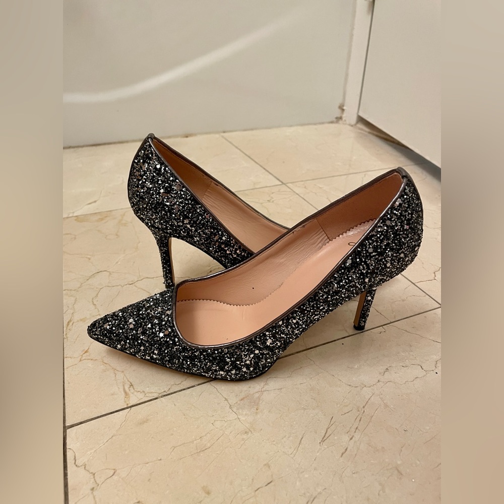 Jcrew glitter heels sz6 new